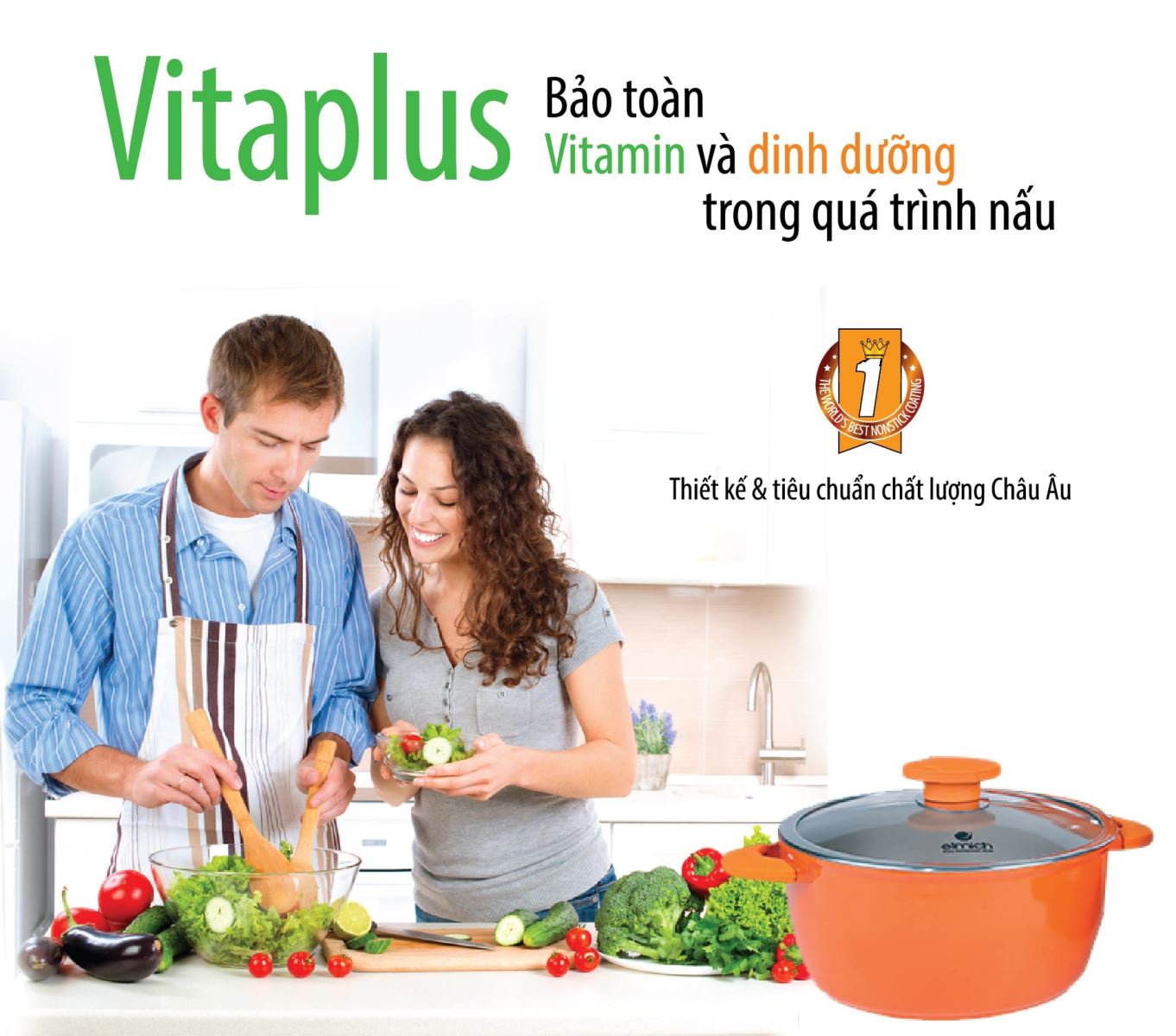 Nồi chống dính Vitaplus Fiore bảo toàn vitamin và dinh dưỡng