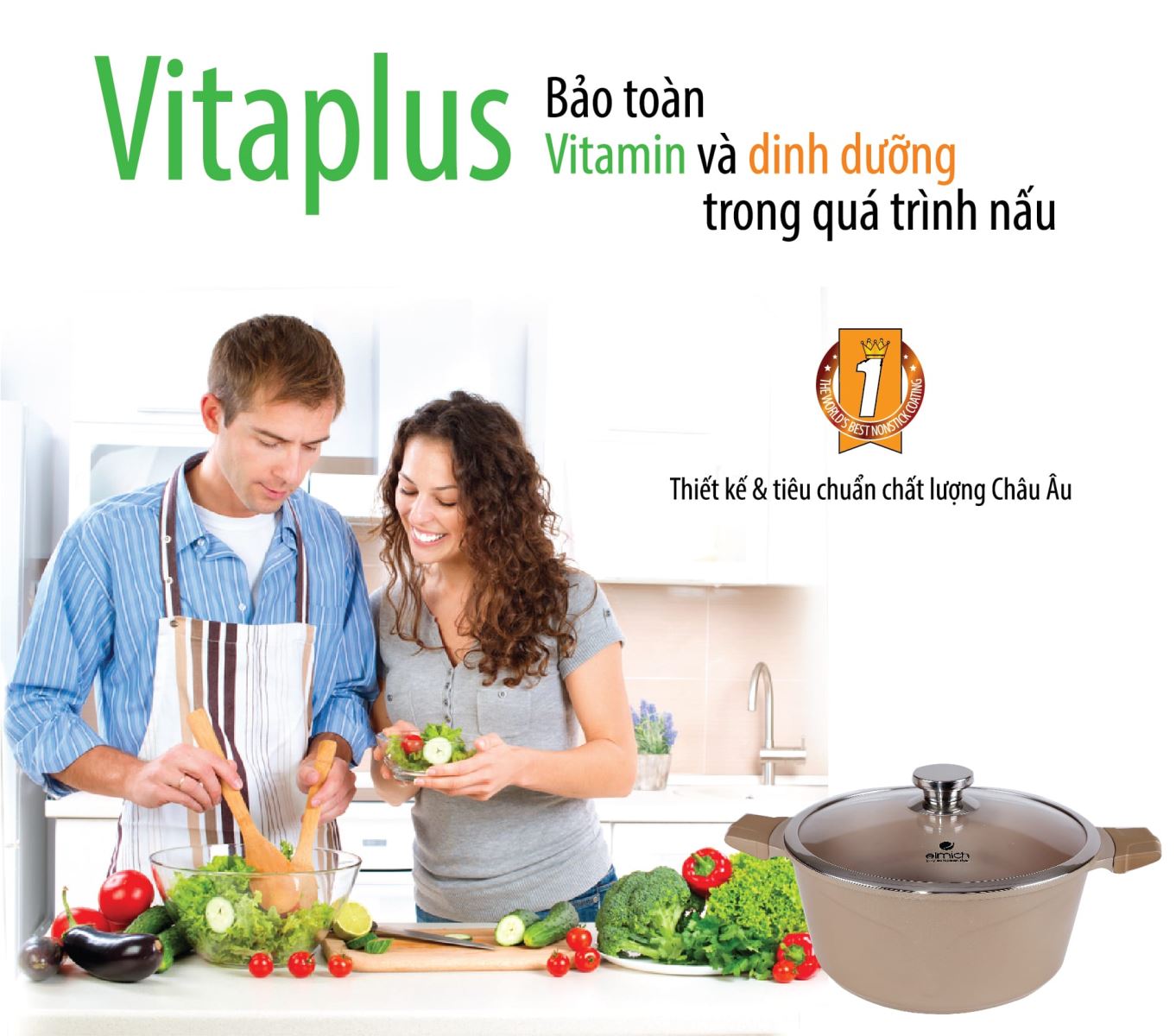 Nồi chống dính Vitaplus Perla bảo toàn vitamin và dinh dưỡng