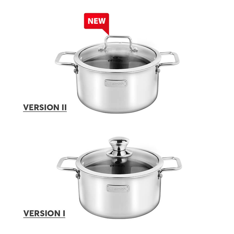 Nồi Inox 3 lớp đáy liền Elmich Trimax classic size 18cm