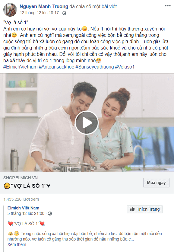 Trường Giang, Mạnh Trường khen 'vợ là nhất' trên Facebook