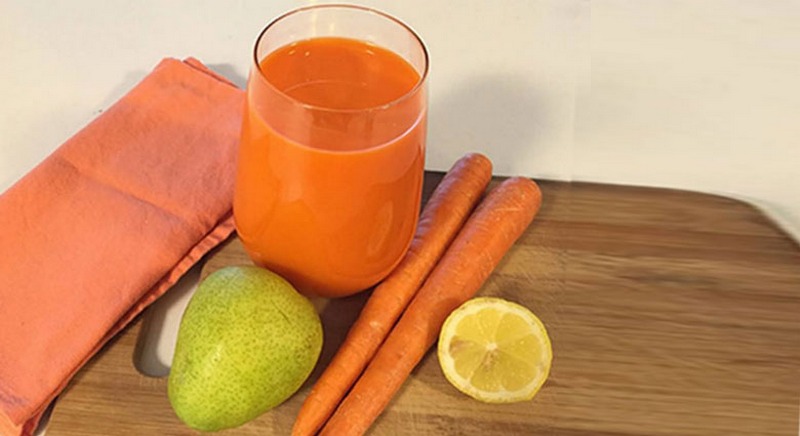 Ép lê với cà rốt tạo ra thức uống giàu chất xơ, vitamin