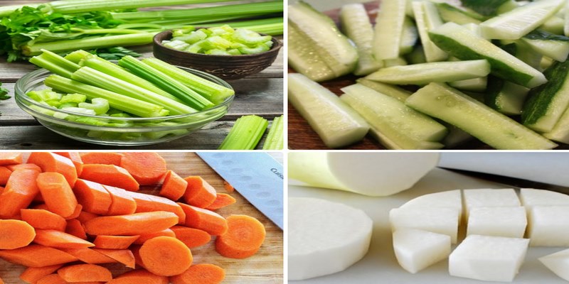 Nước ép củ cải trắng với cà rốt cần tây dưa leo có nhiều dinh dưỡng