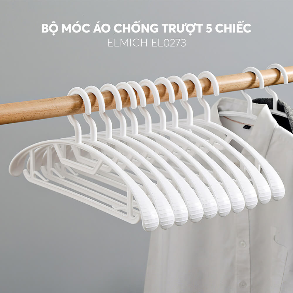Bộ móc áo chống trượt 5 chiếc Elmich EL0273