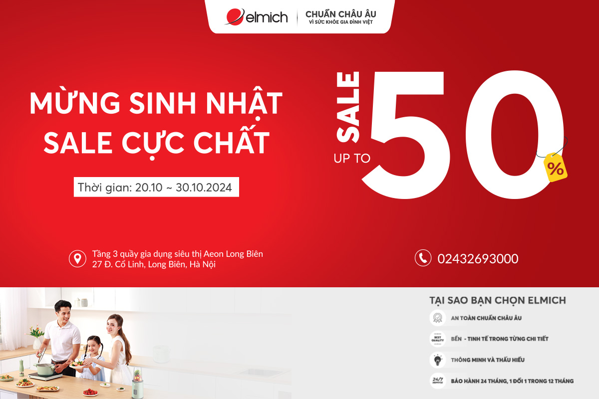 [Elmich x AEON Long Biên] MỪNG SINH NHẬT – SALE CỰC CHẤT