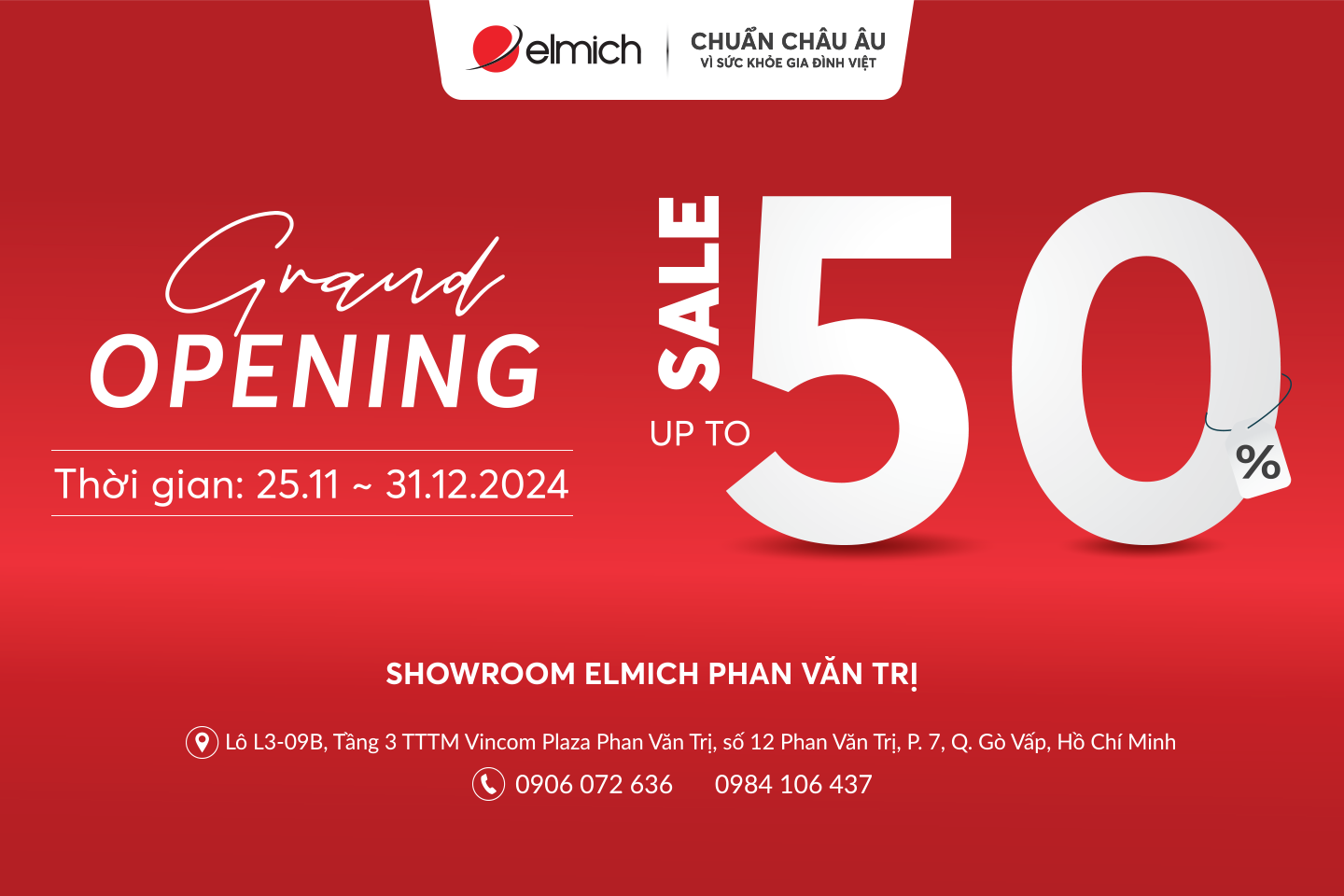 [Elmich x Vincom Plaza Phan Văn Trị] KHAI TRƯƠNG RỘN RÀNG – RINH NGÀN ƯU ĐÃI