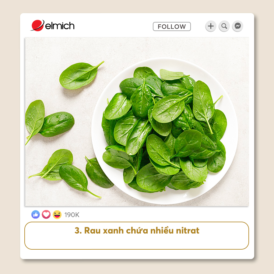 3. Rau Xanh Chứa Nhiều Nitrat