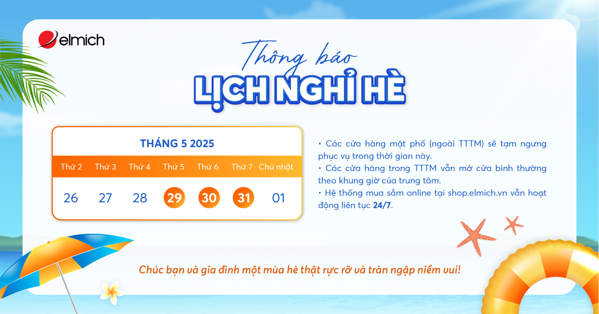 Thông báo lịch nghỉ hè