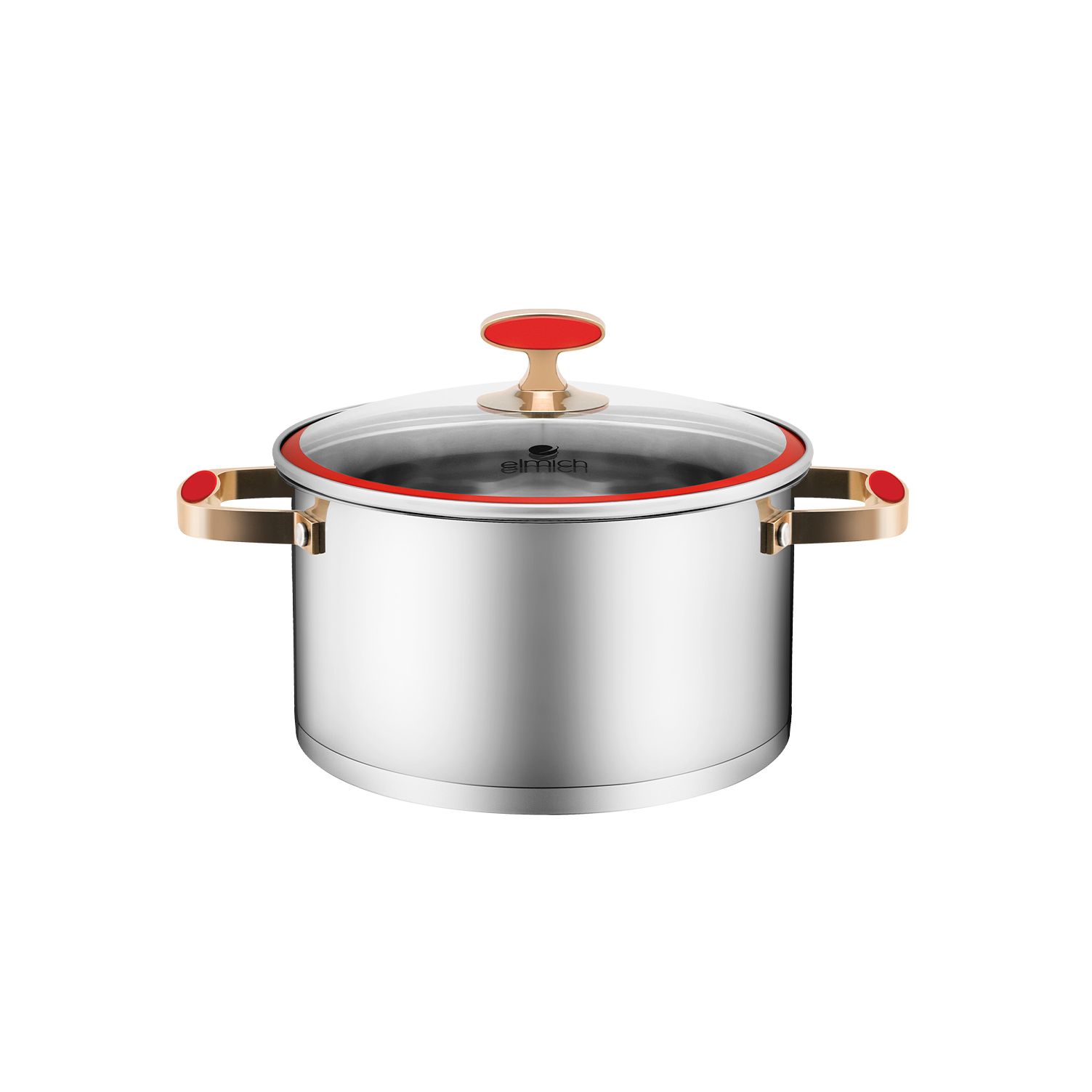 Nồi inox 304 đáy 5 lớp Elmich Red Velvet EL-2505 size 16cm