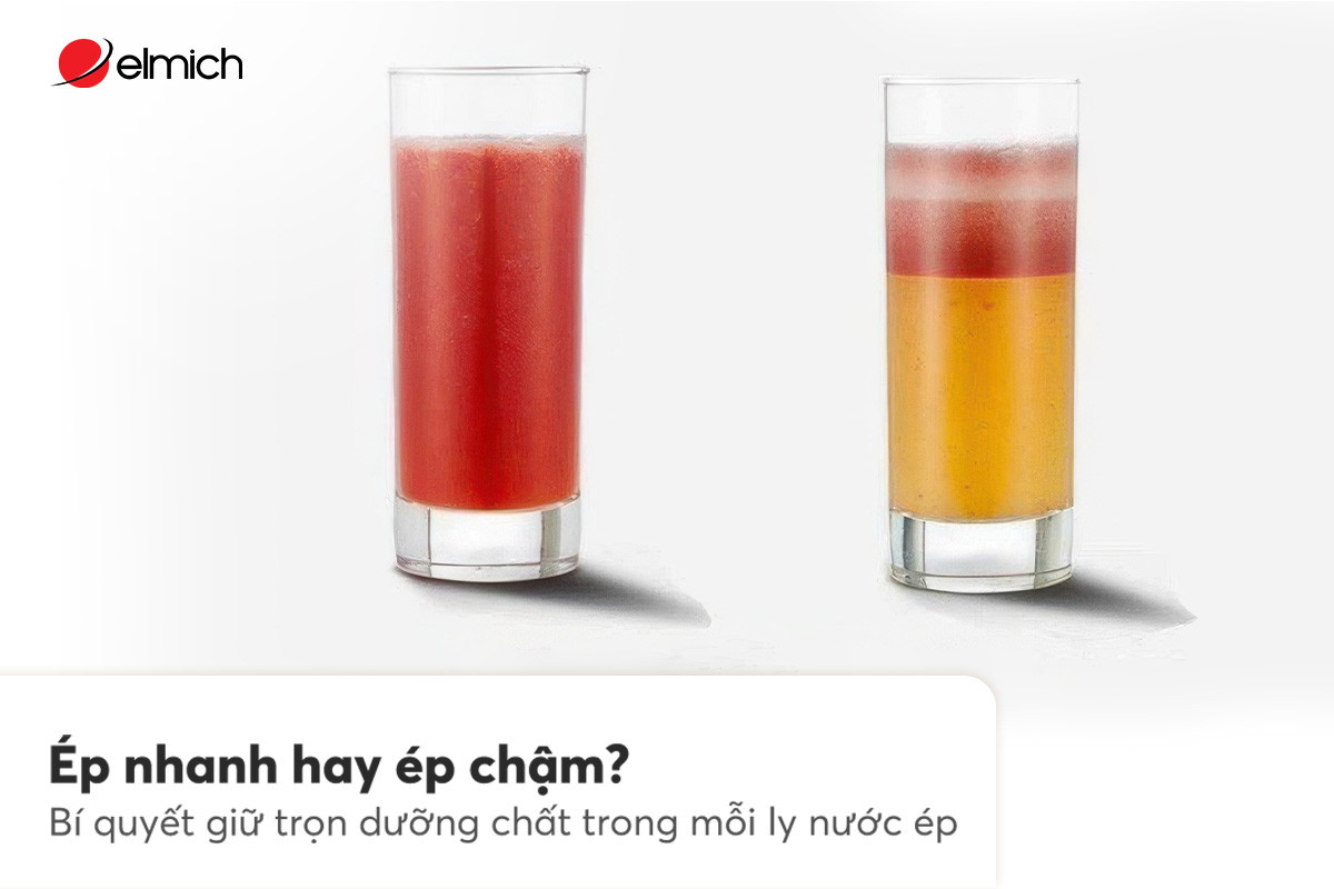 Ép nhanh hay ép chậm? Bí quyết giữ trọn dưỡng chất trong mỗi ly nước ép