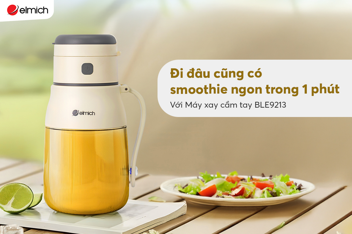 Đi đâu cũng có smoothie ngon trong 1 phút – Với Máy xay cầm tay BLE9213