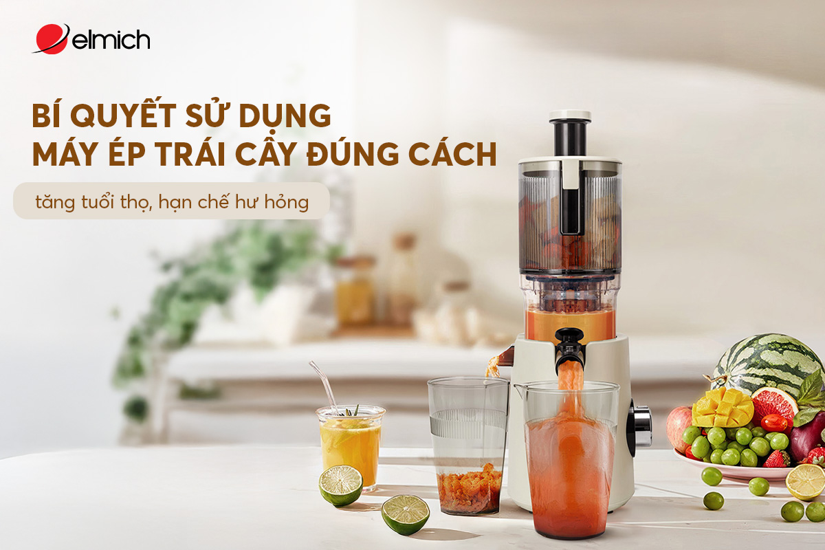 Bí quyết sử dụng máy ép trái cây đúng cách: tăng tuổi thọ, hạn chế hư hỏng