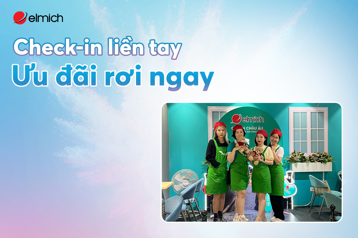 Vừa sắm đồ xịn Elmich, vừa được giảm giá – Bí kíp là hãy Check-in nha! 🤳🏻