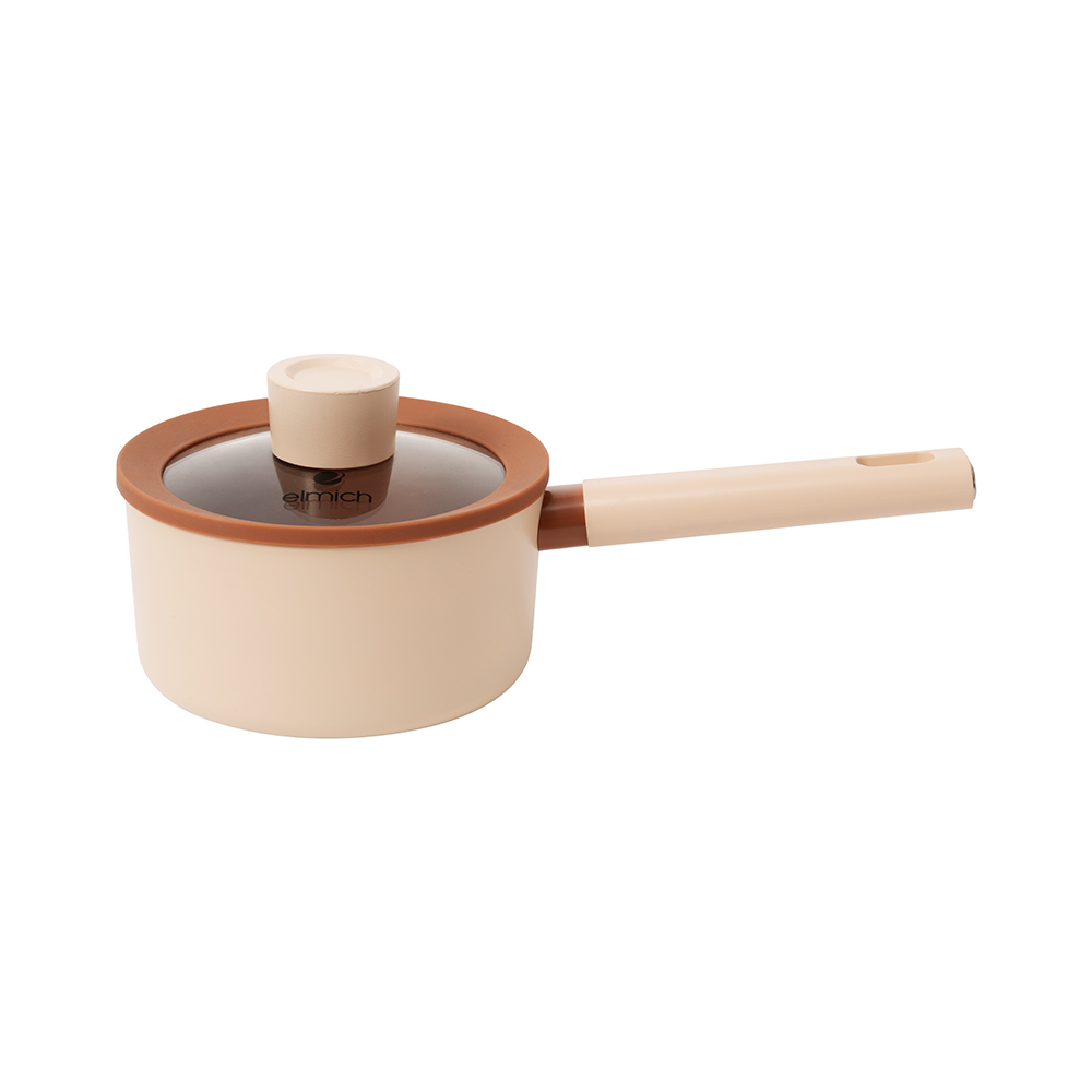 Quánh chống dính Ceramic Elmich Mocha EL5539MC16 Size 16cm