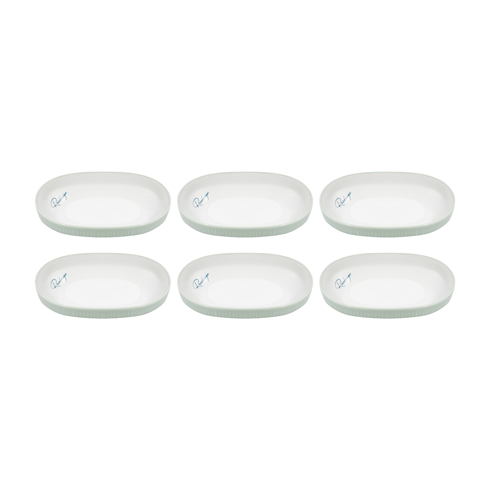 Bộ 6 đĩa bầu dục nhỡ Elmich RoseDesign EL0263PG