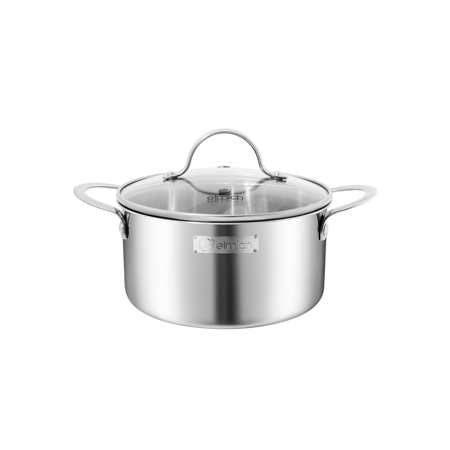 Bộ nồi inox liền khối Elmich EL2487IN02 Size 16, 20, 24, chảo 24cm