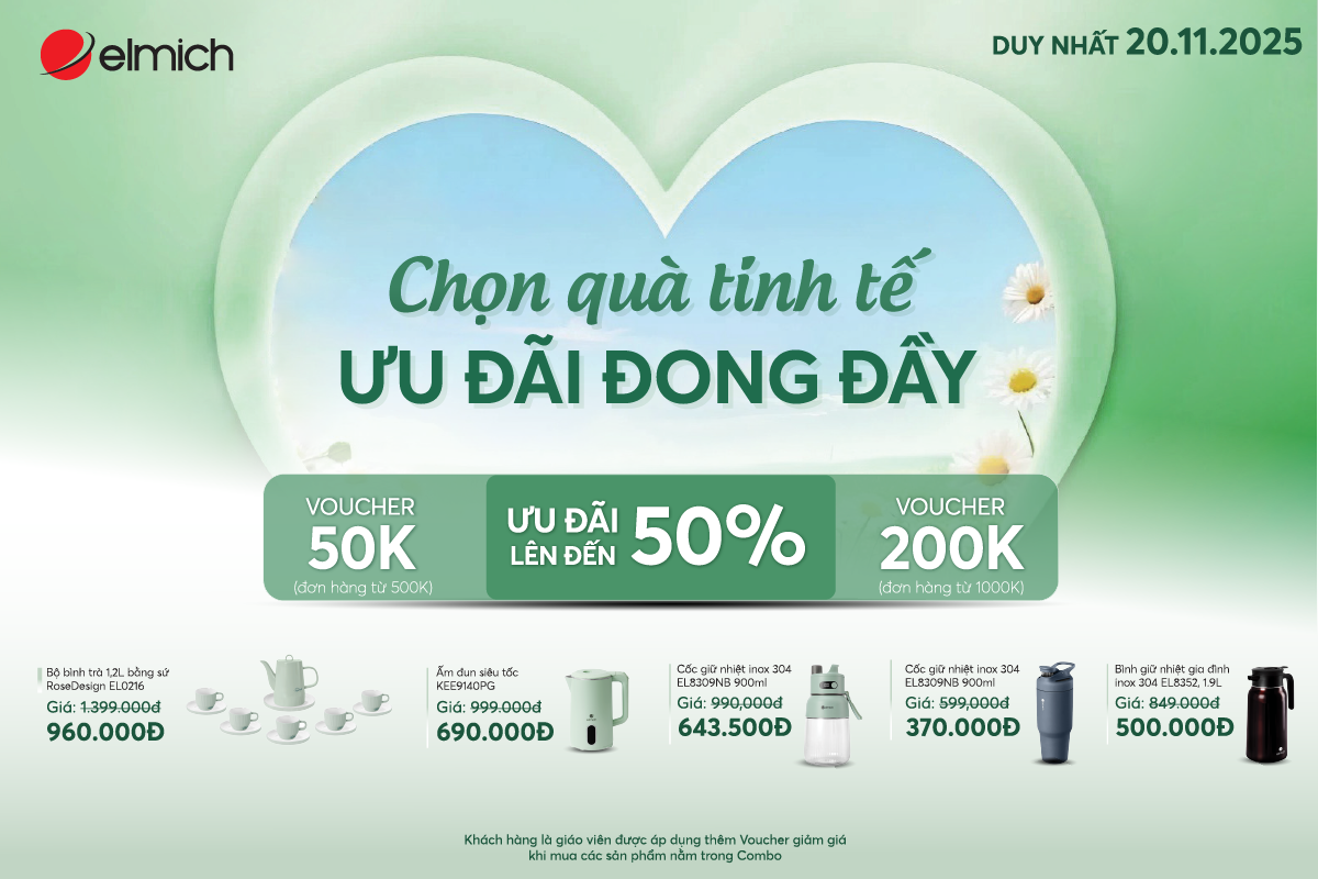 [ELMICH TRI ÂN NGÀY 20/11] CHỌN QUÀ TINH TẾ – ƯU ĐÃI ĐONG ĐẦY