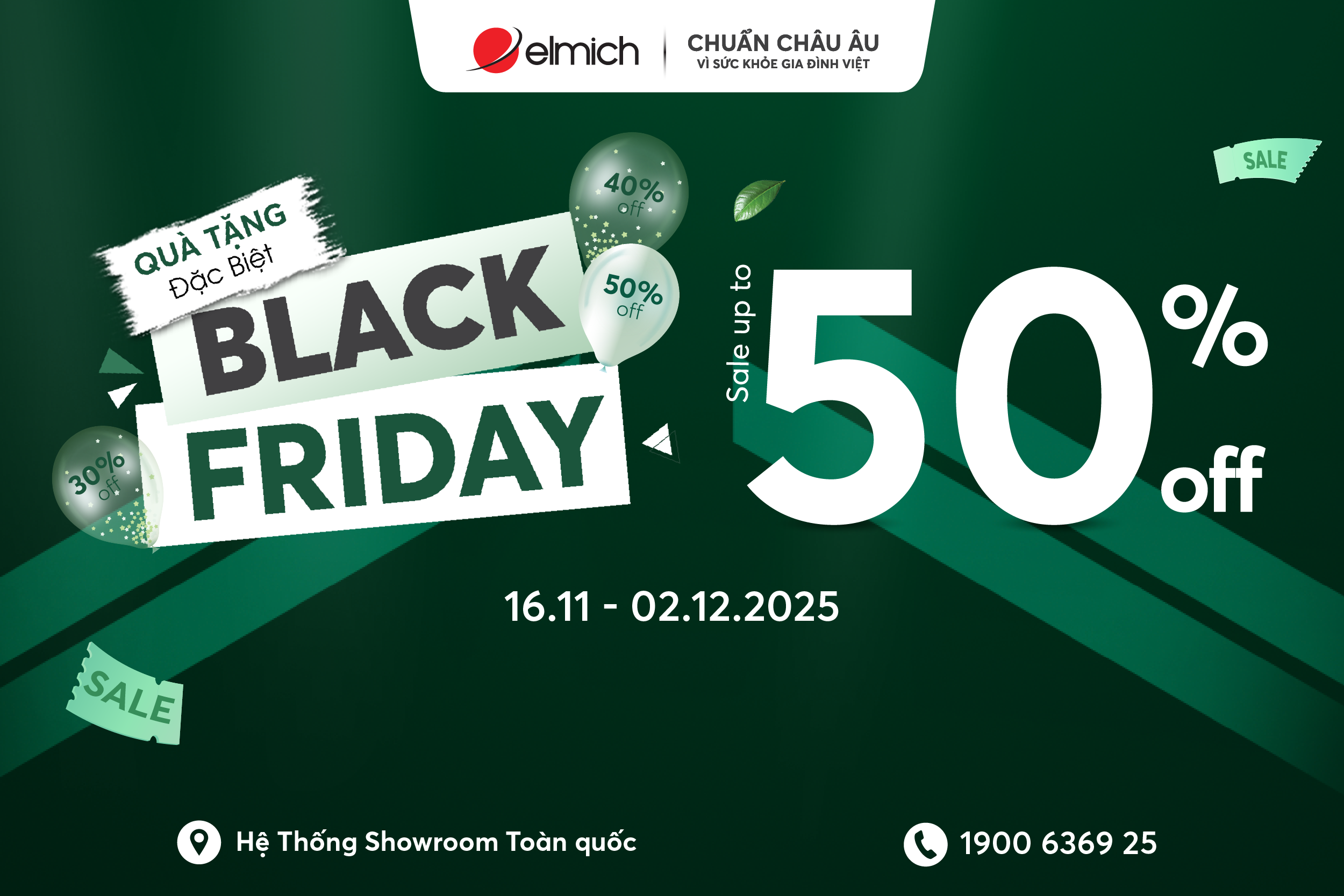 [BLACK FRIDAY ELMICH] ĐẠI TIỆC SALE ĐỈNH NÓC