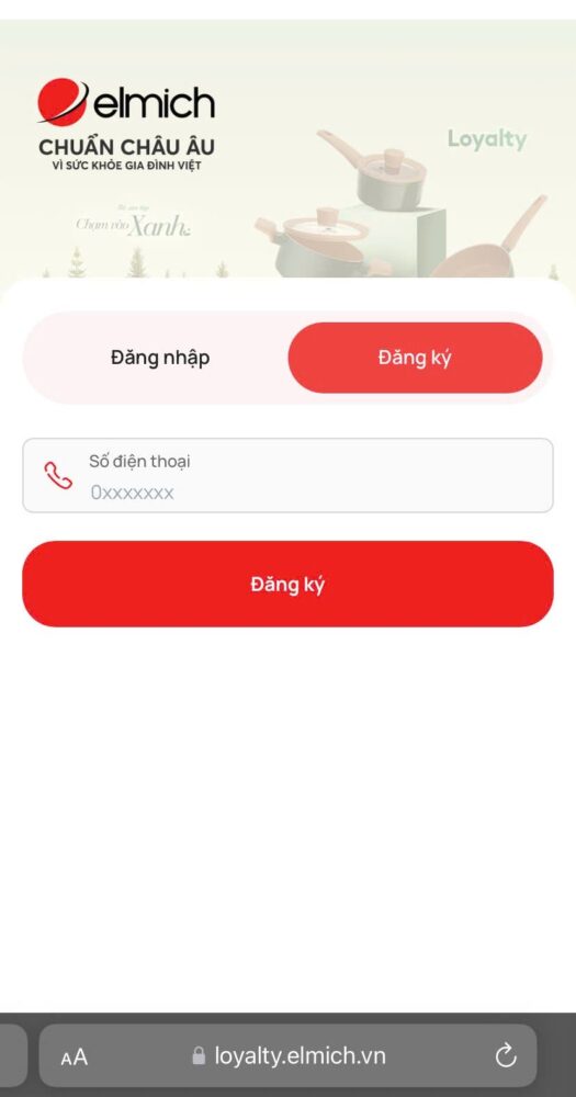 Màn Hình đăng Ký Tài Khoản