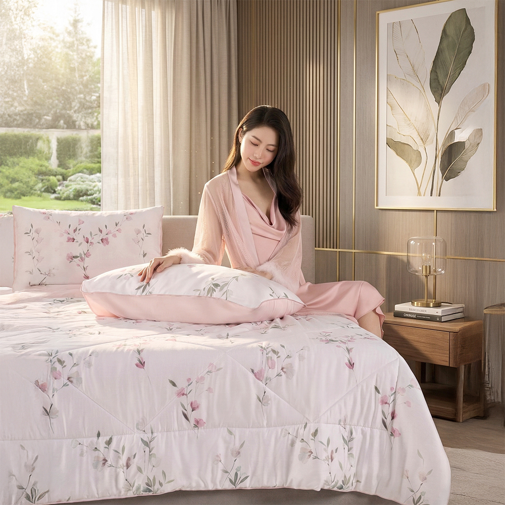 Bộ Chăn Ga Gối 100% Tencel 300T ETP05