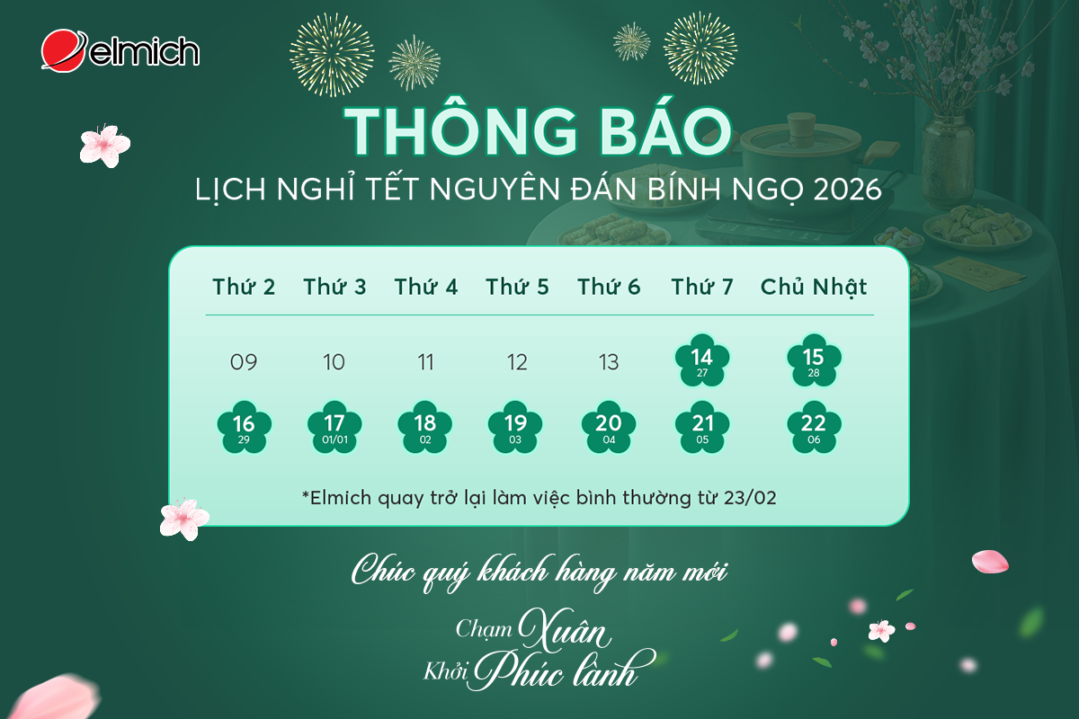 ELMICH THÔNG BÁO LỊCH HOẠT ĐỘNG TẾT NGUYÊN ĐÁN ẤT TỴ 2025