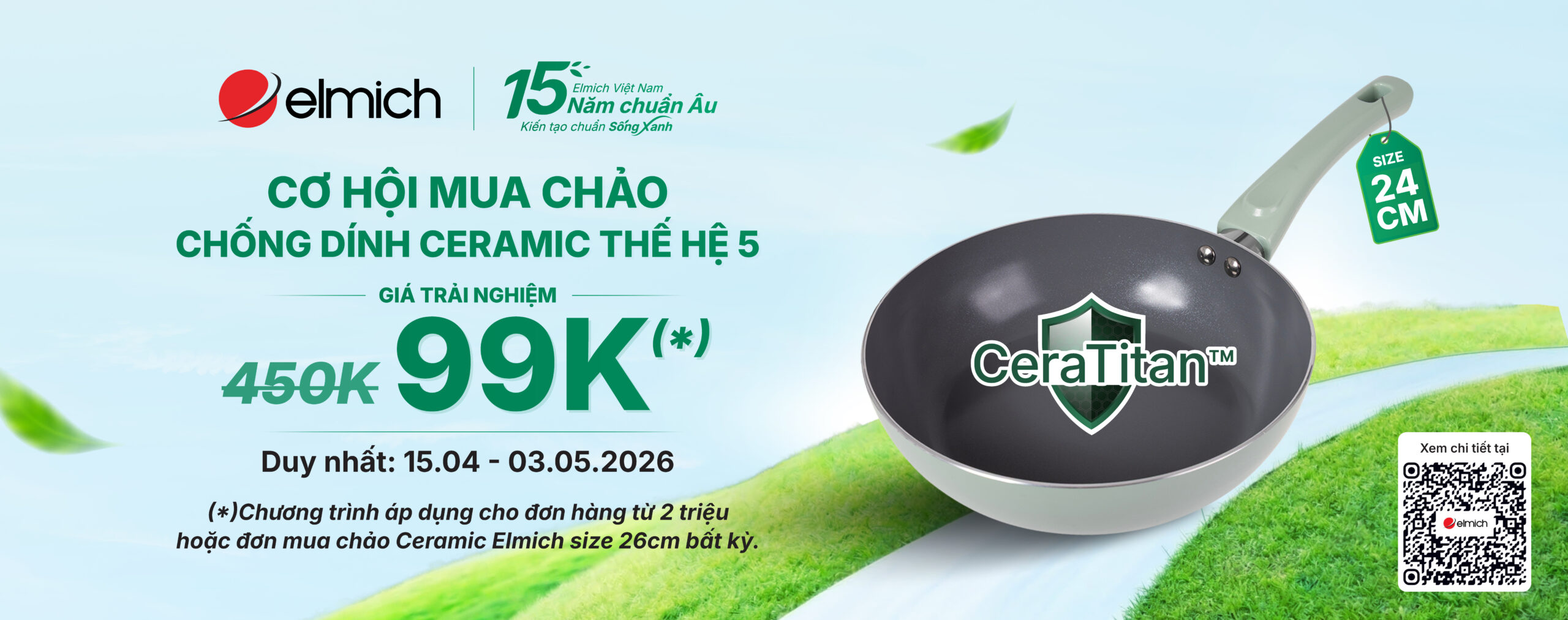 NHỮNG KHÁCH HÀNG ĐẦU TIÊN SỞ HỮU CHẢO CERAMIC Elmich CeraTitan 99K!