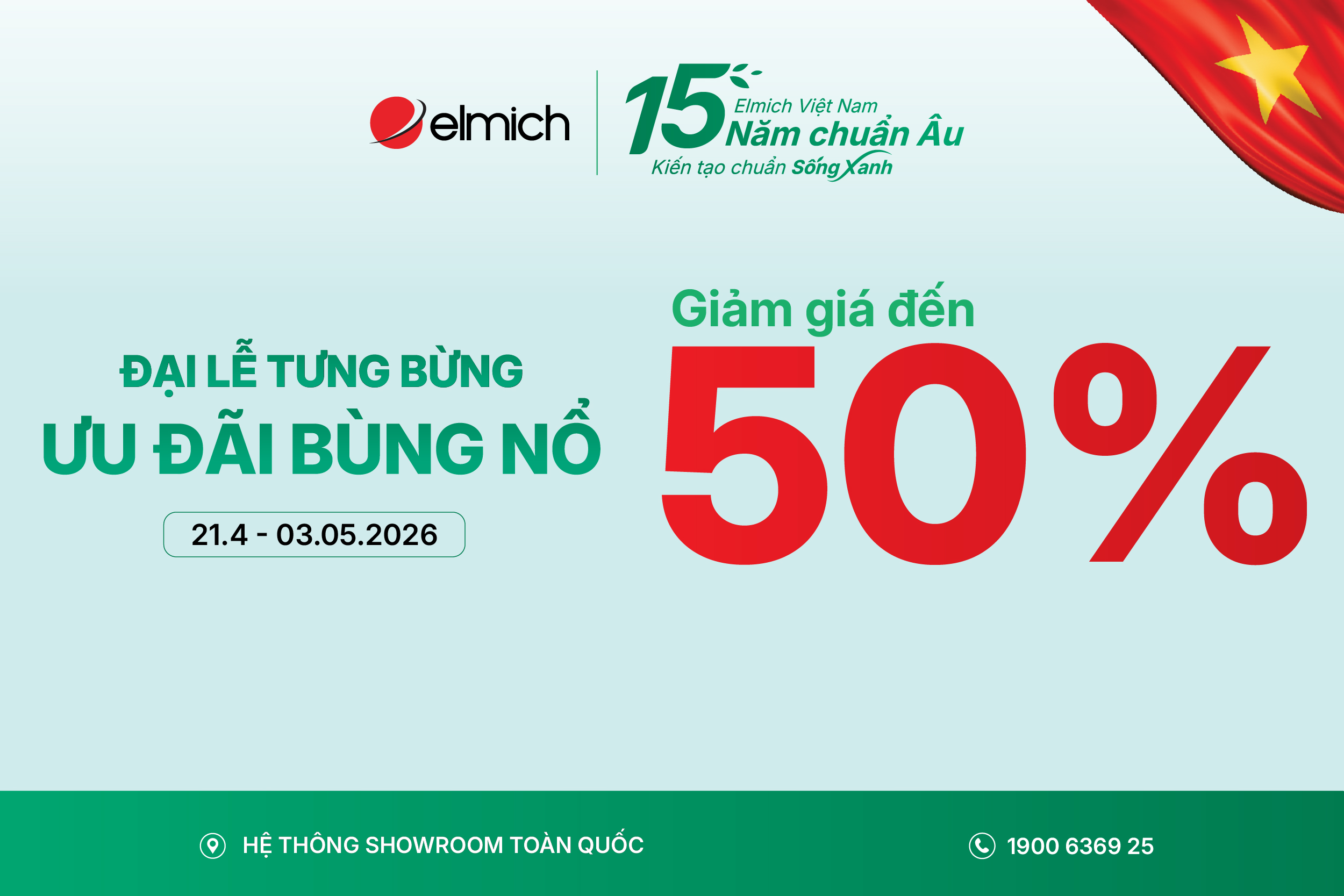 ĐÓN ĐẠI LỄ TƯNG BỪNG – BÙNG NỔ DEAL ƯU ĐÃI TỪ ELMICH 🇻🇳