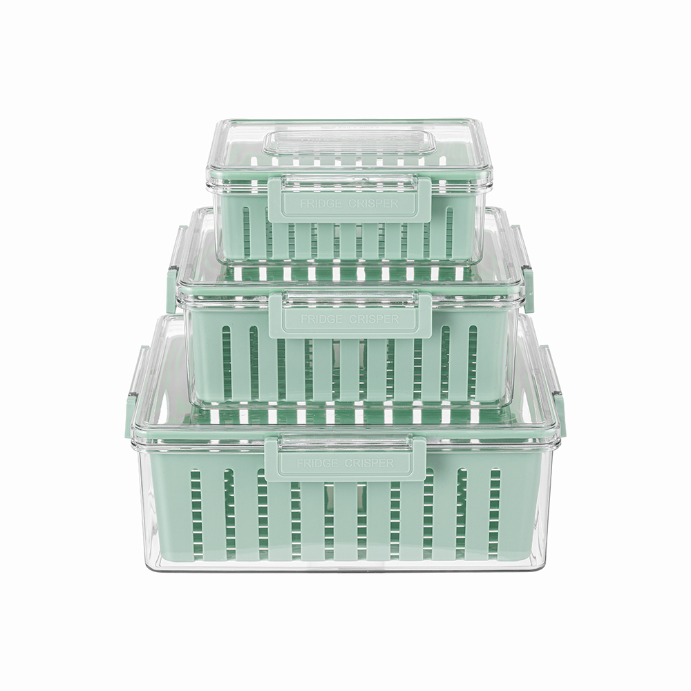 Bộ 3 hộp bảo quản thực phẩm kèm khay tách nước Elmich EL3124 dung tích 800 ml-2200 ml- 4300 ml